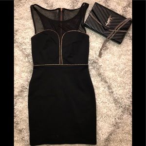 Black and gold dress